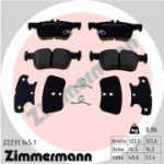 Piduriklotsi komplekt, ketaspidur ZIMMERMANN 22231.145.1