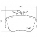 Piduriklotsi komplekt, ketaspidur BREMBO P 06 017