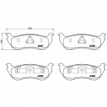 Piduriklotsi komplekt, ketaspidur BREMBO P 24 068