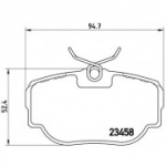 Piduriklotsi komplekt, ketaspidur BREMBO P 44 009