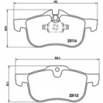 Piduriklotsi komplekt, ketaspidur BREMBO P 52 017