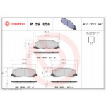 Piduriklotsi komplekt, ketaspidur BREMBO P 59 058