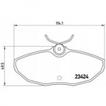 Piduriklotsi komplekt, ketaspidur BREMBO P 36 013