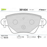 Piduriklotsi komplekt, ketaspidur VALEO 301434