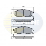 Piduriklotsi komplekt, ketaspidur COMLINE CBP31524
