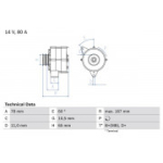 Generaator BOSCH 0 986 034 120