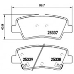 Piduriklotsi komplekt, ketaspidur BREMBO P 30 067