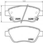Piduriklotsi komplekt, ketaspidur BREMBO P 59 081