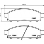 Piduriklotsi komplekt, ketaspidur BREMBO P 56 102