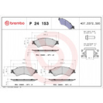 Piduriklotsi komplekt, ketaspidur BREMBO P 24 153