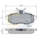 Piduriklotsi komplekt, ketaspidur COMLINE CBP01145