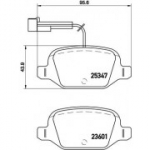 Piduriklotsi komplekt, ketaspidur BREMBO P 23 146