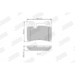 Piduriklotsi komplekt, ketaspidur JURID 573297J