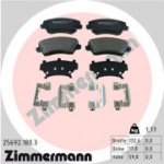 Piduriklotsi komplekt, ketaspidur ZIMMERMANN 25692.180.3
