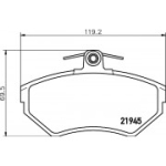 Piduriklotsi komplekt, ketaspidur HELLA 8DB 355 018-241