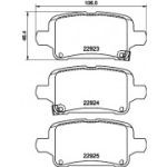 Piduriklotsi komplekt, ketaspidur HELLA 8DB 355 037-721