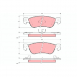 Piduriklotsi komplekt, ketaspidur TRW GDB768