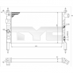 Radiaator, mootorijahutus TYC 725-0018