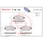 Piduriklotsi komplekt, ketaspidur BREMBO P 85 144