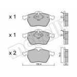Piduriklotsi komplekt, ketaspidur METELLI 22-0181-1