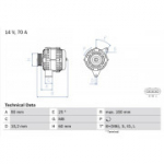 Generaator BOSCH 0 986 040 461