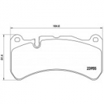 Piduriklotsi komplekt, ketaspidur BREMBO P 50 092