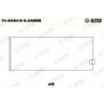 Kepsulaager GLYCO 71-4091/6 0.25mm