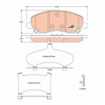 Piduriklotsi komplekt, ketaspidur TRW GDB4142