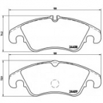 Piduriklotsi komplekt, ketaspidur BREMBO P 24 074