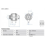Generaator BOSCH 0 986 045 611