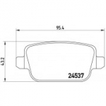 Piduriklotsi komplekt, ketaspidur BREMBO P 24 075
