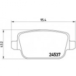 Piduriklotsi komplekt, ketaspidur BREMBO P 44 017