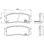 Piduriklotsi komplekt, ketaspidur BREMBO P 54 012