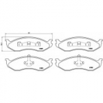 Piduriklotsi komplekt, ketaspidur BREMBO P 37 004