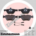 Piduriklotsi komplekt, ketaspidur ZIMMERMANN 21670.200.2
