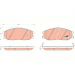 Piduriklotsi komplekt, ketaspidur TRW GDB3297