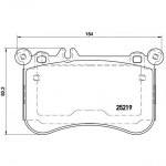Piduriklotsi komplekt, ketaspidur BREMBO P 50 098