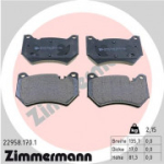 Piduriklotsi komplekt, ketaspidur ZIMMERMANN 22958.170.1