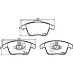 Piduriklotsi komplekt, ketaspidur HELLA 8DB 355 037-781