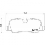 Piduriklotsi komplekt, ketaspidur BREMBO P 44 019