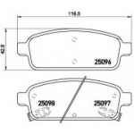 Piduriklotsi komplekt, ketaspidur BREMBO P 59 080