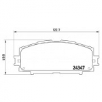 Piduriklotsi komplekt, ketaspidur BREMBO P 83 086