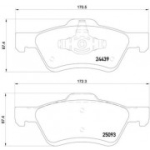 Piduriklotsi komplekt, ketaspidur BREMBO P 24 159