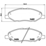 Piduriklotsi komplekt, ketaspidur BREMBO P 56 088