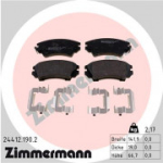 Piduriklotsi komplekt, ketaspidur ZIMMERMANN 24412.190.2