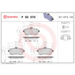 Piduriklotsi komplekt, ketaspidur BREMBO P 50 070