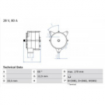 Generaator BOSCH 0 986 037 770