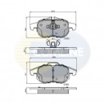 Piduriklotsi komplekt, ketaspidur COMLINE CBP01137