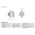 Generaator BOSCH 0 986 043 660