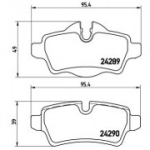 Piduriklotsi komplekt, ketaspidur BREMBO P 06 052